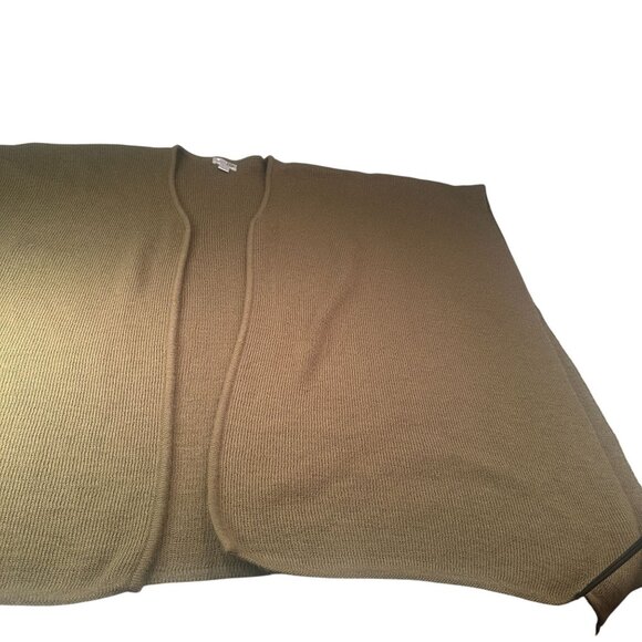 The Winding Road Open Front Cardigan Vintage Poncho Peru Sweater Jacket Olive - Picture 5 of 16